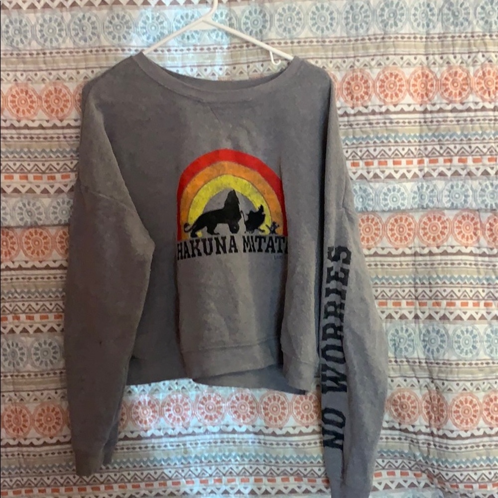Lion King cropped sweatshirt
